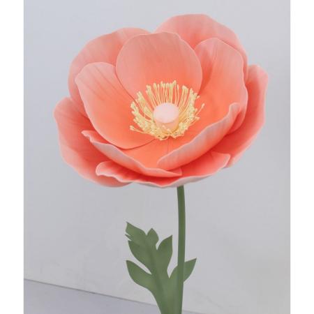 【直送】【造花】YDM/ジャイアントポピー 150cm スタンド別売/YTY202302-OR ※返品・代引・キャンセル不可