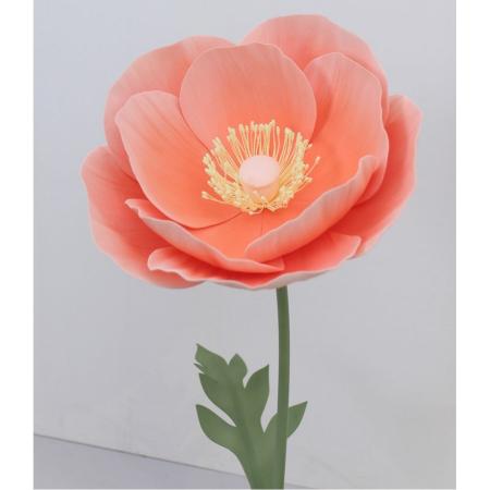 【直送】【造花】YDM/ジャイアントポピー 180cm スタンド別売/YTY202303-OR ※返品・代引・キャンセル不可