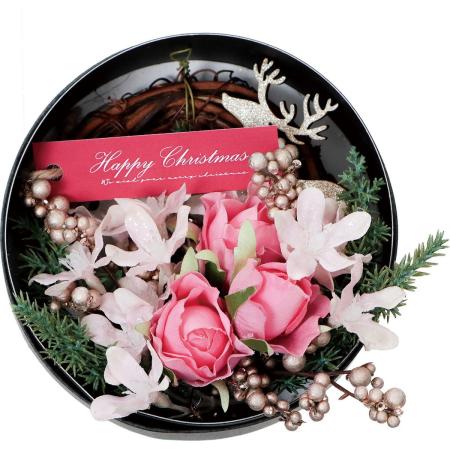 特価◎【造花】YDM/13cmガーリーボックスリース01/CBDTW-094