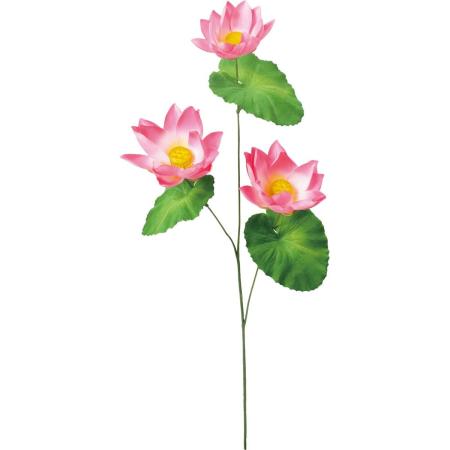 【造花】YDM/ロータス×3 ピンク/FA-7642P
