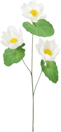 特価◎【造花】YDM/ロータス×3 ホワイト/FA-7642W