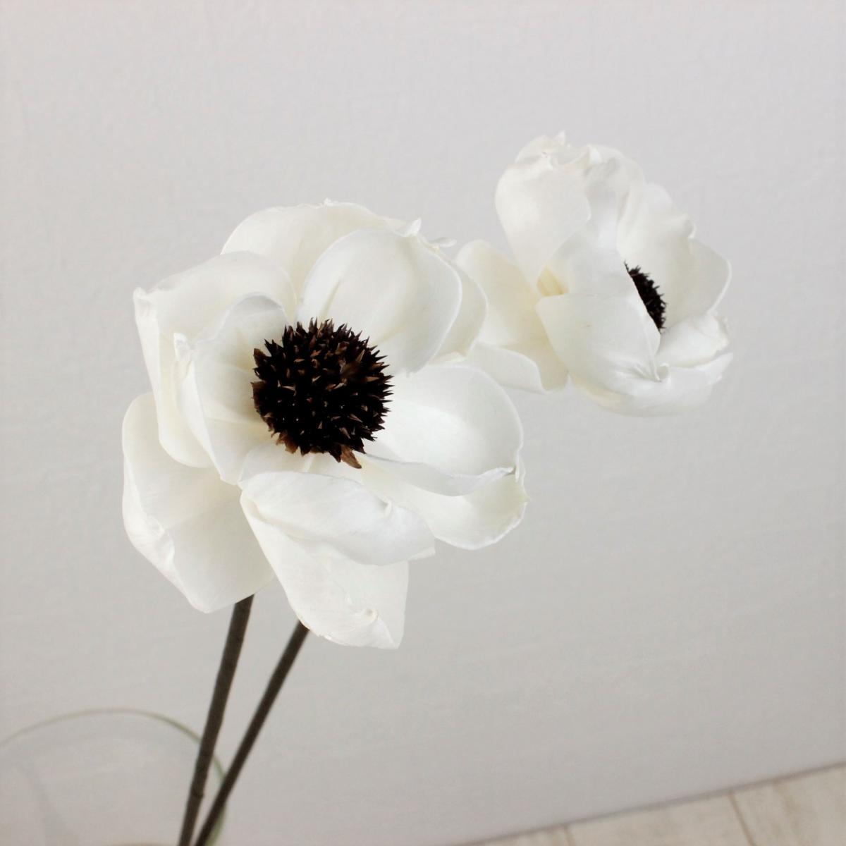 即日 ハンドメイドフラワー 大地農園 ソーラーアネモネ 2本 白 010 通販 はなどんやアソシエ 即日 ハンドメイドフラワー 大地農園 ソーラーアネモネ 2本 白 010 通販 はなどんやアソシエ