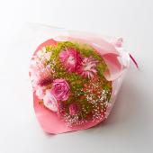 プリザーブド】大地農園/ハッピーブーケ ピンク/HB120-100 - 花材通販