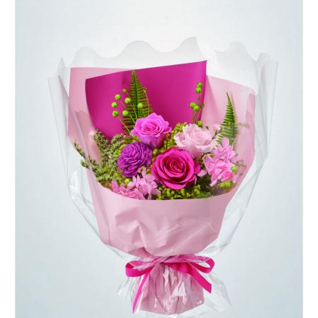 【プリザーブド】大地農園/プリザスタンドブーケ ピンク ST140-100 ピンク/76-1001140-100