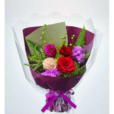 【プリザーブド】大地農園/プリザスタンドブーケ レッド ST140-300 レッド/76-1001140-300