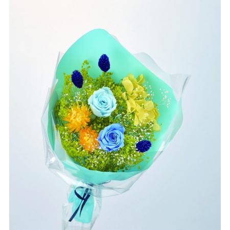 【プリザーブド】大地農園/ハッピーブーケ ブルー HB140-600 ブルー/76-1000140-600