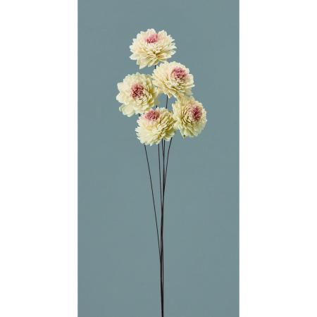 【ハンドメイドフラワー】大地農園/ソーラージニア 5ホン シロ/ピンク/76-32640-21