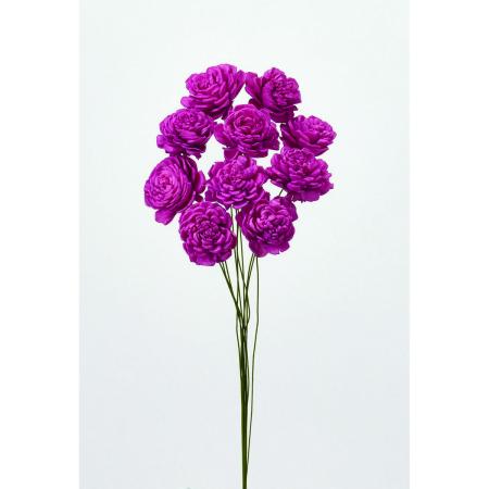 【ハンドメイドフラワー】大地農園/ソーラーローズ 小 10ホン ラズベリー/76-32081-261