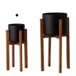 クレイ/Wood stand pot BLACK/510-960-800