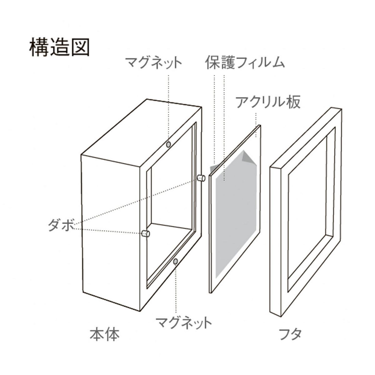 クレイ/Natural wood box WHITE/680-890-102 - 花材通販はなどんやアソシエ