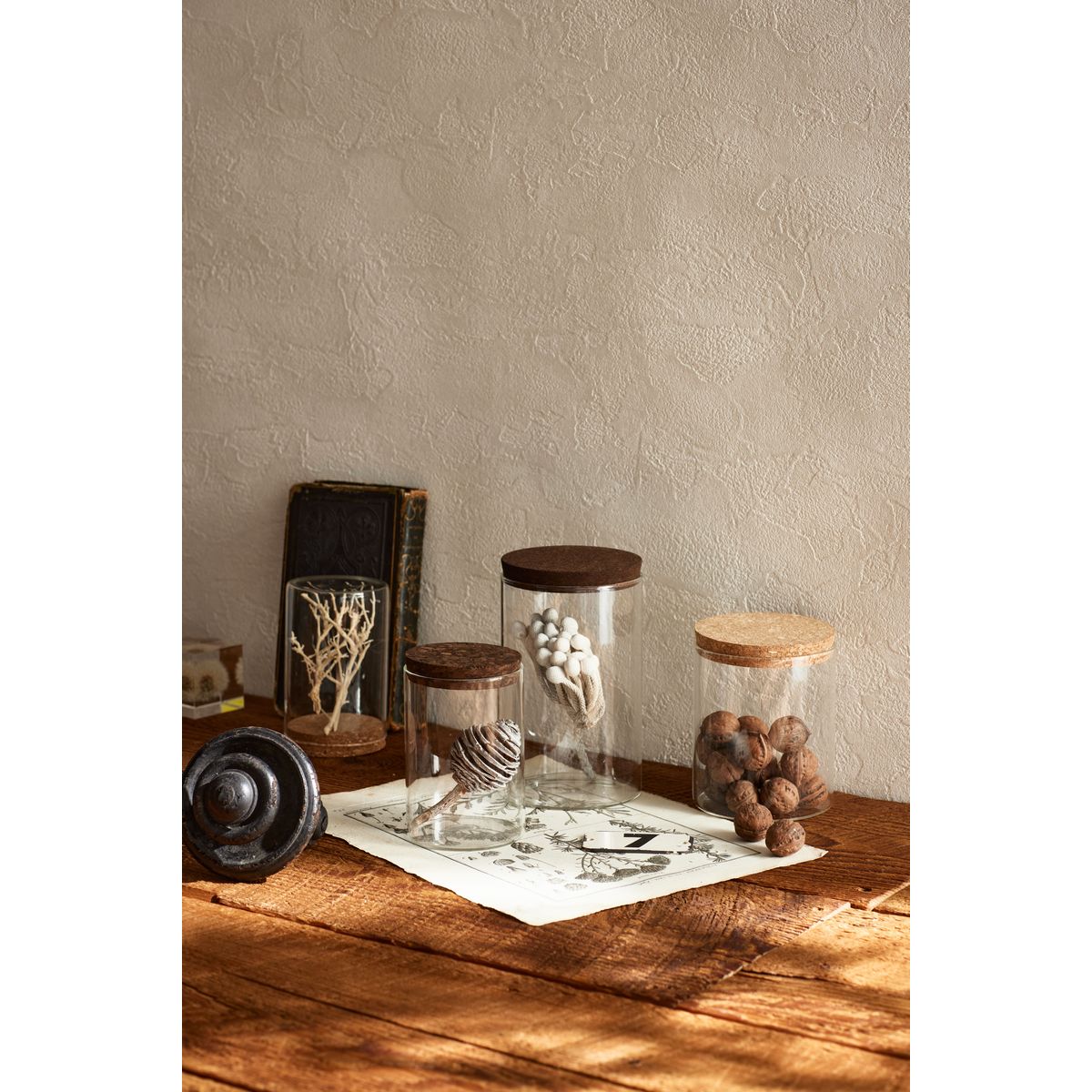 クレイ/Glass Cylinder with Cork 7.5φ12H CLEAR/777-410-000 - 花材