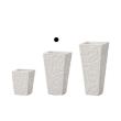 クレイ/White arabesuque_Squ. 6.5□11.5H白/170-384-100