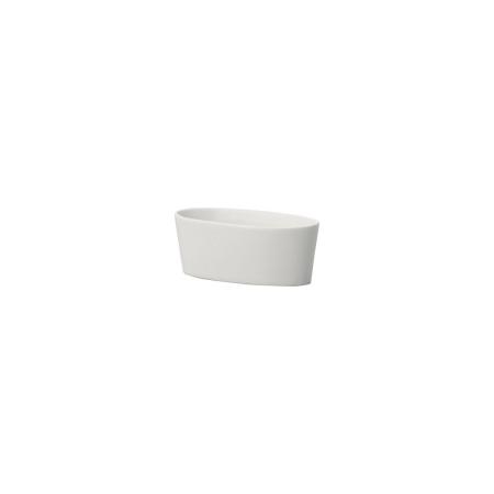 クレイ/WHITE VASE Oval_12L5W5H WHITE/366-601-100