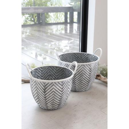 コベントガーデン/リーフ・ハンドルポット2点セット ホワイト/BP-14