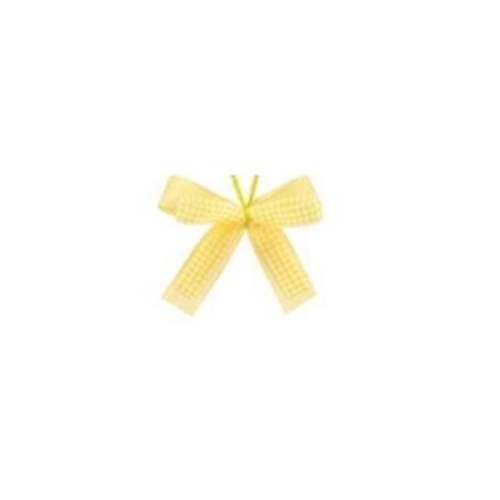東京リボン/クイックタイダブルチェック #036イエロー 8CMX6CM/36-92720-36