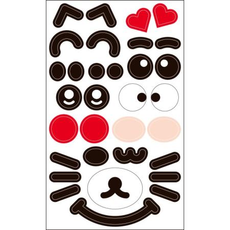 東京リボン/WSかおシール(20枚) 15C #004キャラ/36-93097-4