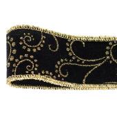 青山リボン/メッシュベルベット ゴールド #019 65X4.5/9325-19 - 花材