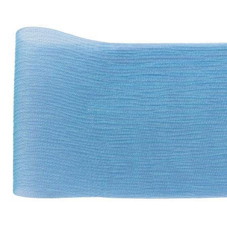 青山リボン/ワイドシャンブレー  水色系  72×23 #022/497-22