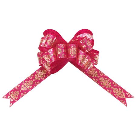 青山リボン/ループボウロイヤルガーデン  濃いピンク系  #026 48mm幅x10枚入/2354-26