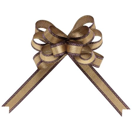 青山リボン/ループボウメタリックトリアノン2  ゴールド系  #840 30mm幅x10枚入/2484-840