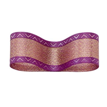 青山リボン/メタリックトリアノン  淡い紫系  30×25 #040/9772-40