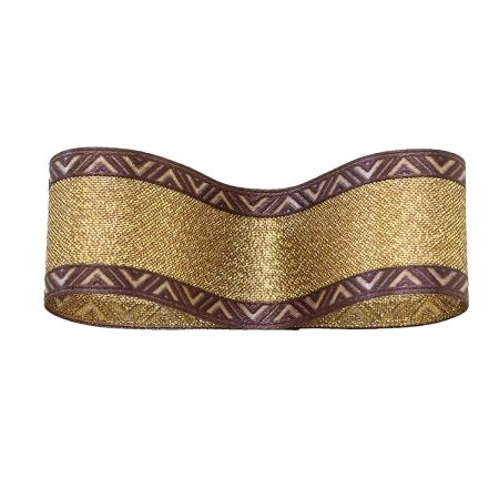 青山リボン/メタリックトリアノン  ゴールド系  30×25 #840/9772-840