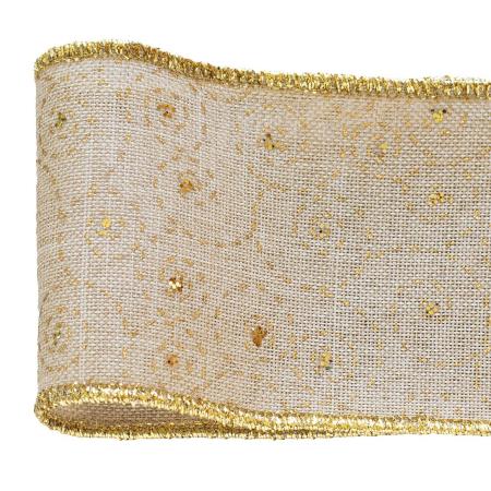 特価◎青山リボン/ゴールドスワール　65x4.5 #019/9434-19
