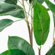 【直送】【人工観葉植物】アスカ/ラバーツリーポット(L)　グリ-ン/A-50802-051A※返品代引不可