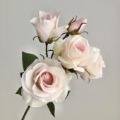 即日★【造花】アスカ/ローズスプレー×3 つぼみ×2 ＃013 ライトピンク/A-33209-13