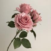 即日☆【造花】アスカ/ローズ×3 つぼみ×2 コーラル/A-34143-13A - 花材