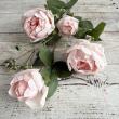 即日★【造花】アスカ/ローズ×4 つぼみ×3 #003A アンティークピンク/A-34401-3A