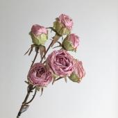 【造花】アスカ/ドライタッチローズ×6 #055A アンテイークモーブ/A-34406-55A