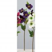 【造花】アスカ/クリスマスローズ×5 #035E エッグプラント/A-34642-35E