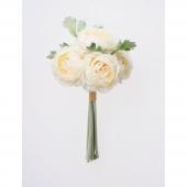 造花】アスカ/ラナンキュラスブーケ #001 ホワイト/A-34646-1 - 花材