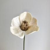 即日★【造花】アスカ/ベルベットカメリアピック #011Y クリームイエロー/A-73426-11Y