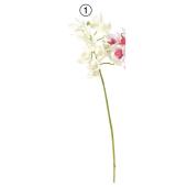 造花 その技術と応用　【希少品】 造花】アスカ/ミニオーキッド×11 つぼみ×2 ホワイト/A-34848-1