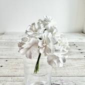 即日☆【造花】アスカ/ミニブロッサムバンチ(1束7本) ホワイト/A-34820