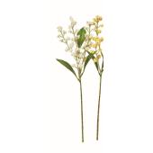 【造花】アスカ/ベリースプレー ホワイト/A-48025-1