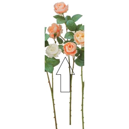 【造花】アスカ/ローズ×3 つぼみ×1 ピーチ/A-35188-4