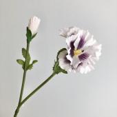 【造花】アスカ/パンジー×1 つぼみ×1 パープルホワイト/A-35040-7W