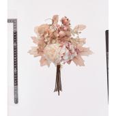 造花】アスカ/ミックスフラワーブーケ ピンクベージュ/A-35303-3H - 花