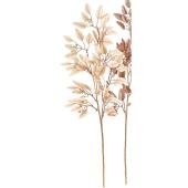 【造花】アスカ/シャイニーユーカリスプレー ホワイトベージュ/A-74693-1D