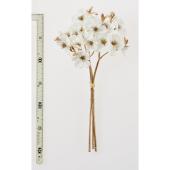 造花】アスカ/シャイニーブロッサムバンチ(1束3本) ホワイト/A-73462-1