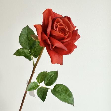 特価◎【造花】アスカ/premium collection ローズ #030R オレンジレッド/AP03030-30R