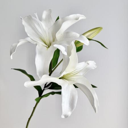 【造花】アスカ/premium collection カサブランカ×2 #001 ホワイト/AP03040-1