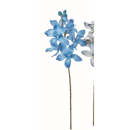 特価◎【造花】アスカ/シンビジューム×6 つぼみ×3 #009 ブルー/A-35403-9