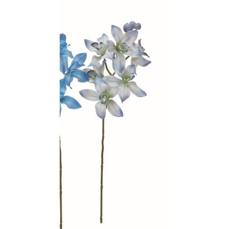 【造花】アスカ/シンビジューム×6 つぼみ×3 #037B ブルーグレイ/A-35403-37B