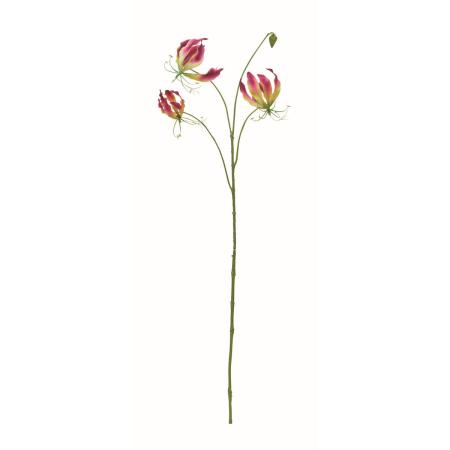 特価◎【造花】アスカ/グロリオサ×3 つぼみ×1 #007Y パープルイエロー/A-35397-7Y