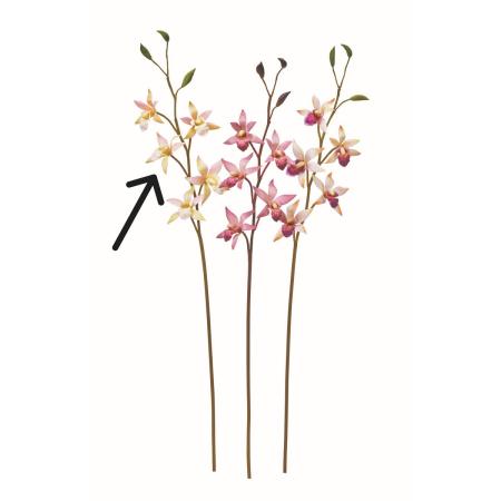 特価◎【造花】アスカ/オーキッド×5 つぼみ×3 #013G ライトピンクグリーン/A-35381-13G