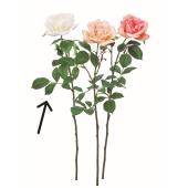 特価◎【造花】アスカ/ローズ×1 つぼみ×1 #001 ホワイト/A-35384-1